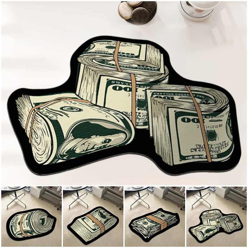 Home Office Rug - Creative Money Shaped Carpet Personality Imitation