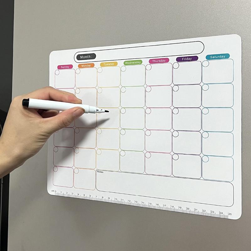 Whiteboard Magnetic - 📚 Magnetic Refrigerator Dry Erase Calendar
