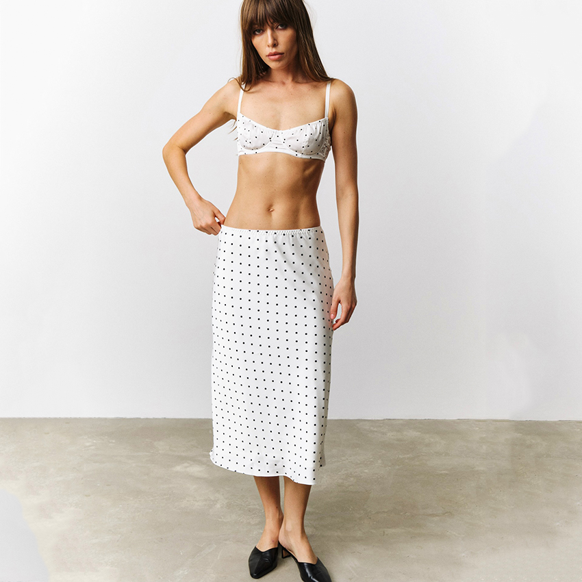 Linad Sexy Polka Dot Crop Top  - Home Office For Two ulasan dan harga