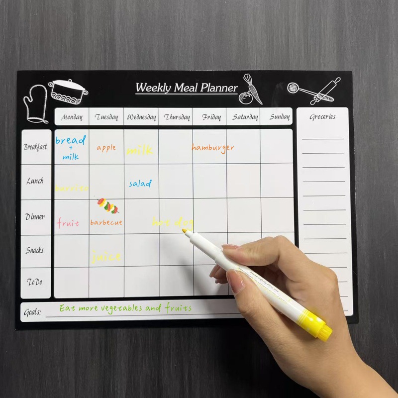 Erasable Week Meal Planner Sof - Whiteboard Magnetic ulasan dan harga