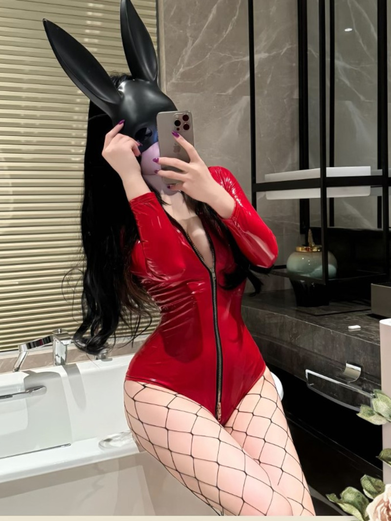 Sexy Patent Leather Bodysuit Z - Home Office Romance ulasan dan harga
