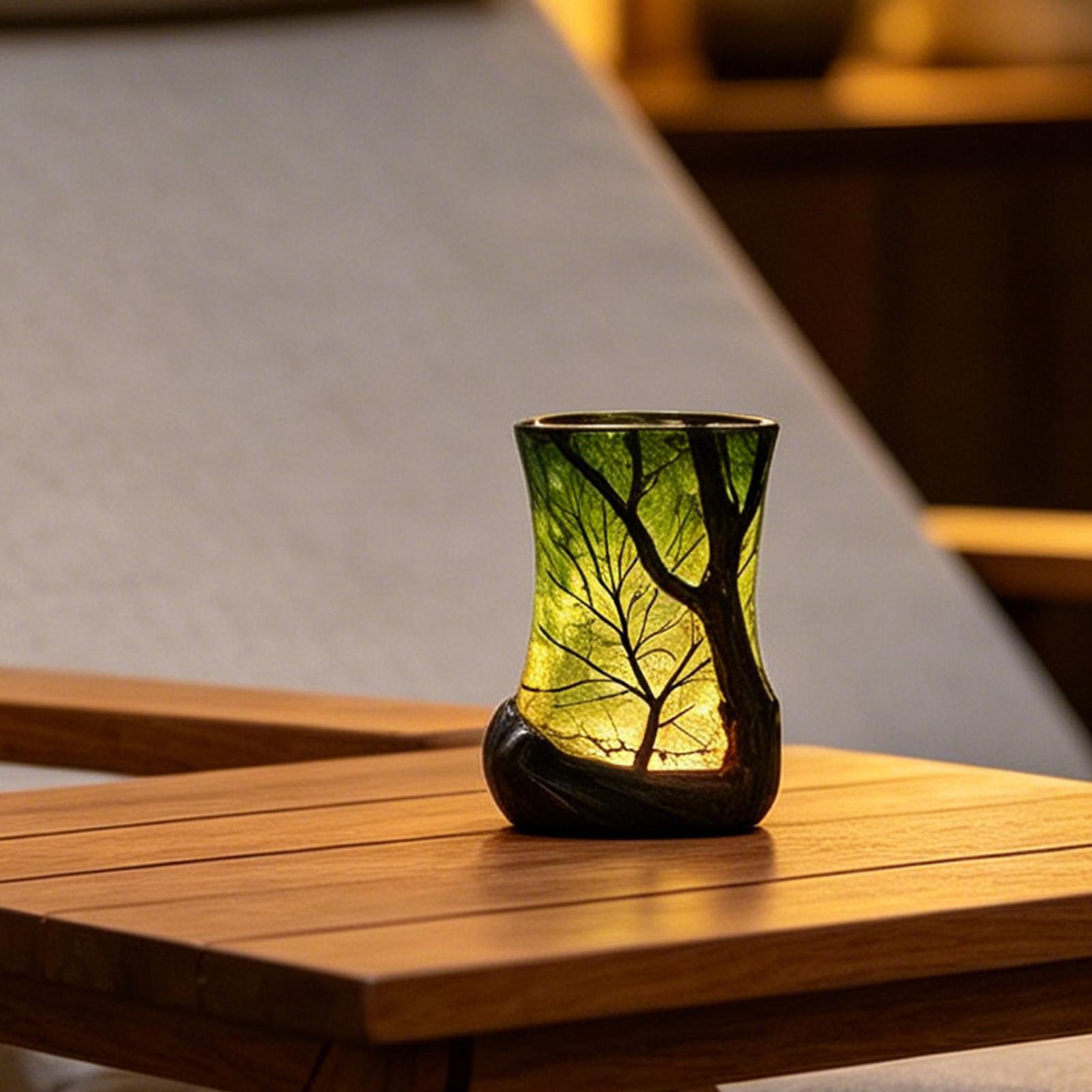 Bedside Table Lamp Forest Nigh - Home Office With Bookshelves ulasan dan harga