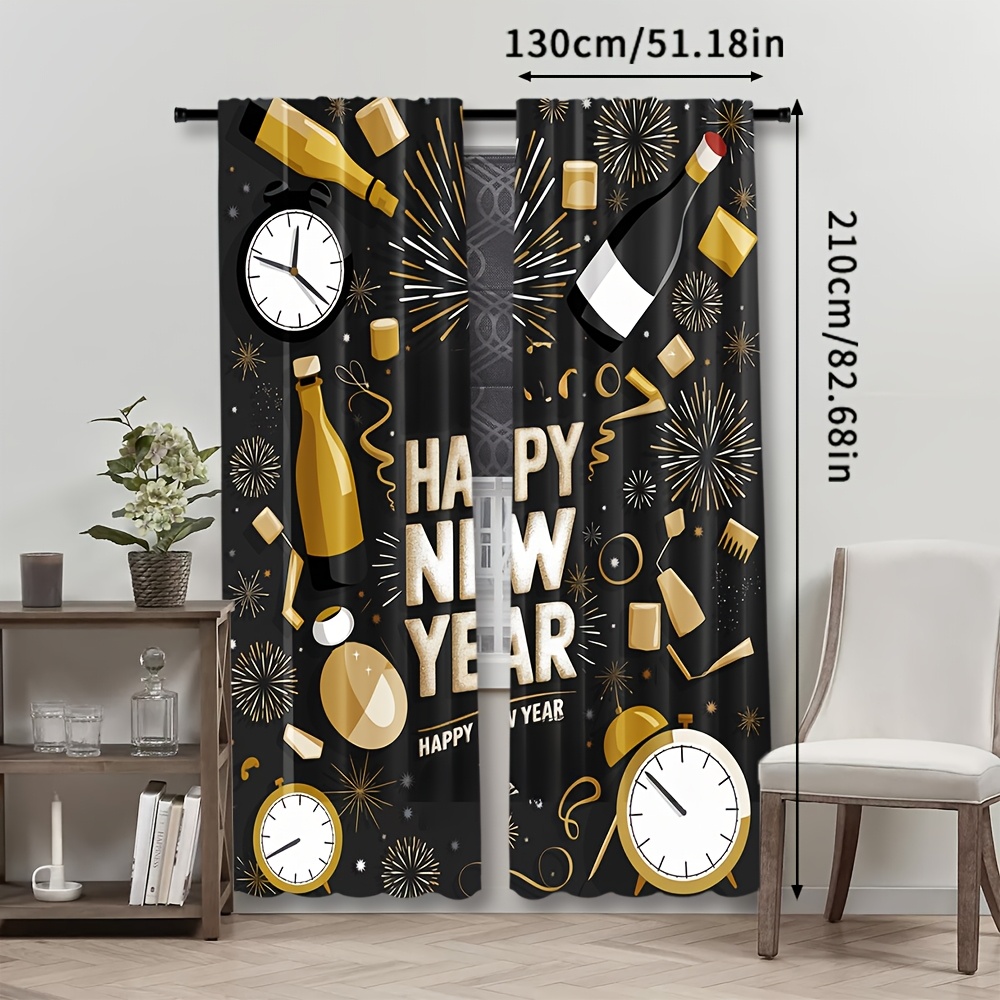 2pcs Happy New Year 2025 Conte - Home Office Rate 2025 ulasan dan harga