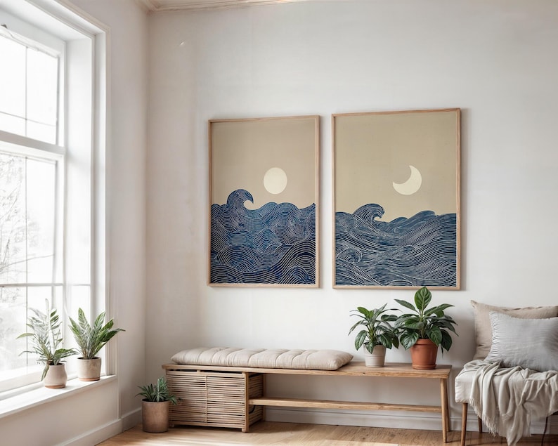 2pcs Japandi Minimalist Moon C - Home Office For Two ulasan dan harga