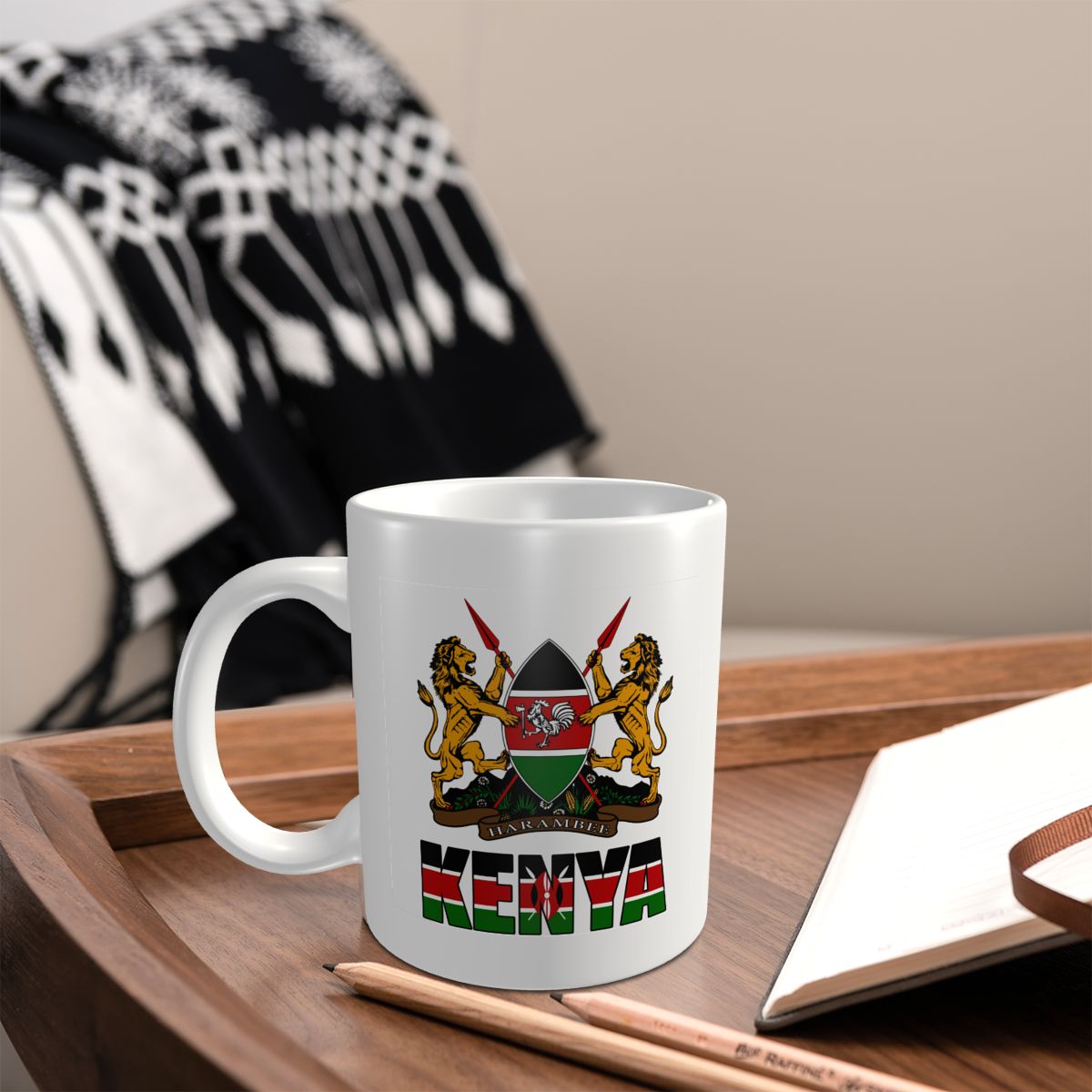 Mark Cup Mug Kenya Letter Flag - Home Office Kenya ulasan dan harga