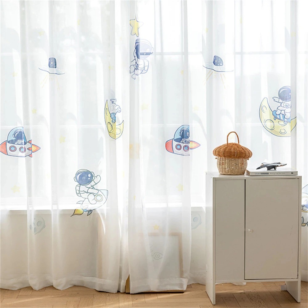 Vibrant Space Themed Window Bl - Home Office Rate 2025 ulasan dan harga