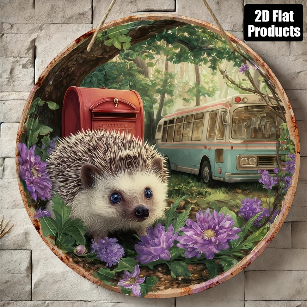2D Metal Sign, Hedgehog Theme  - Home Office Gif ulasan dan harga