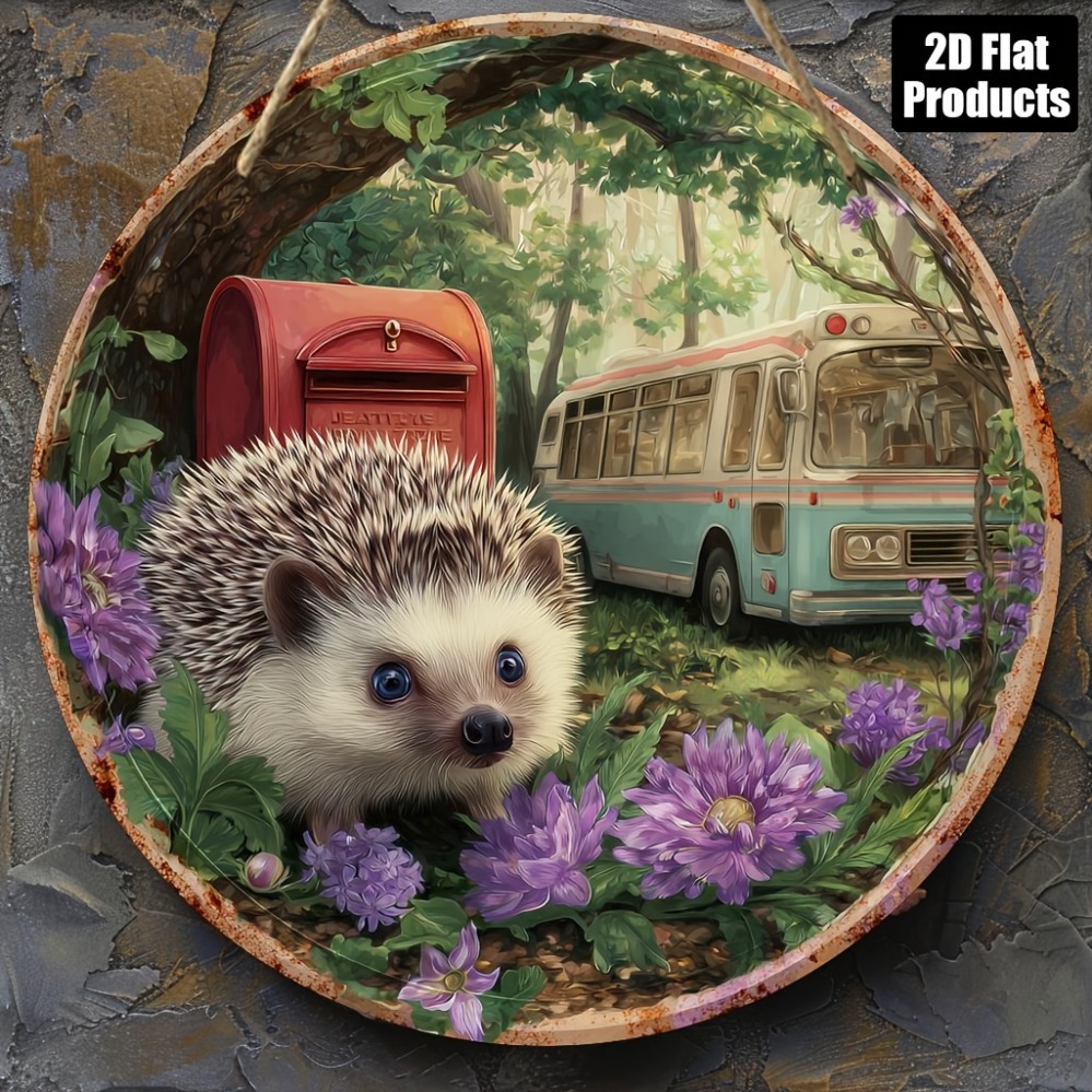 2D Metal Sign, Hedgehog Theme  - Home Office Gif ulasan dan harga