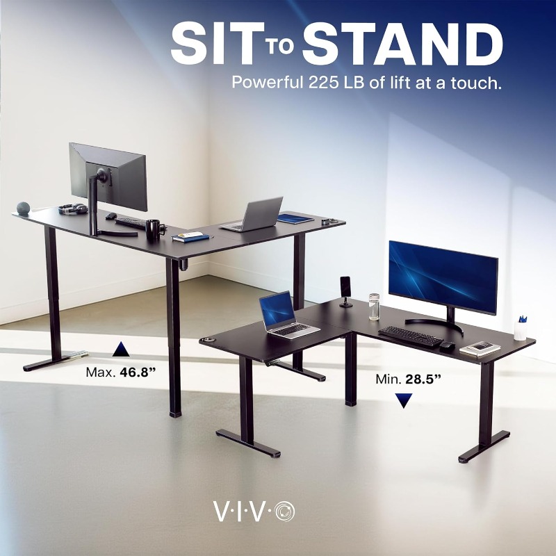 VIVO Corner Standing Desk Reve - Home Office Vivo ulasan dan harga
