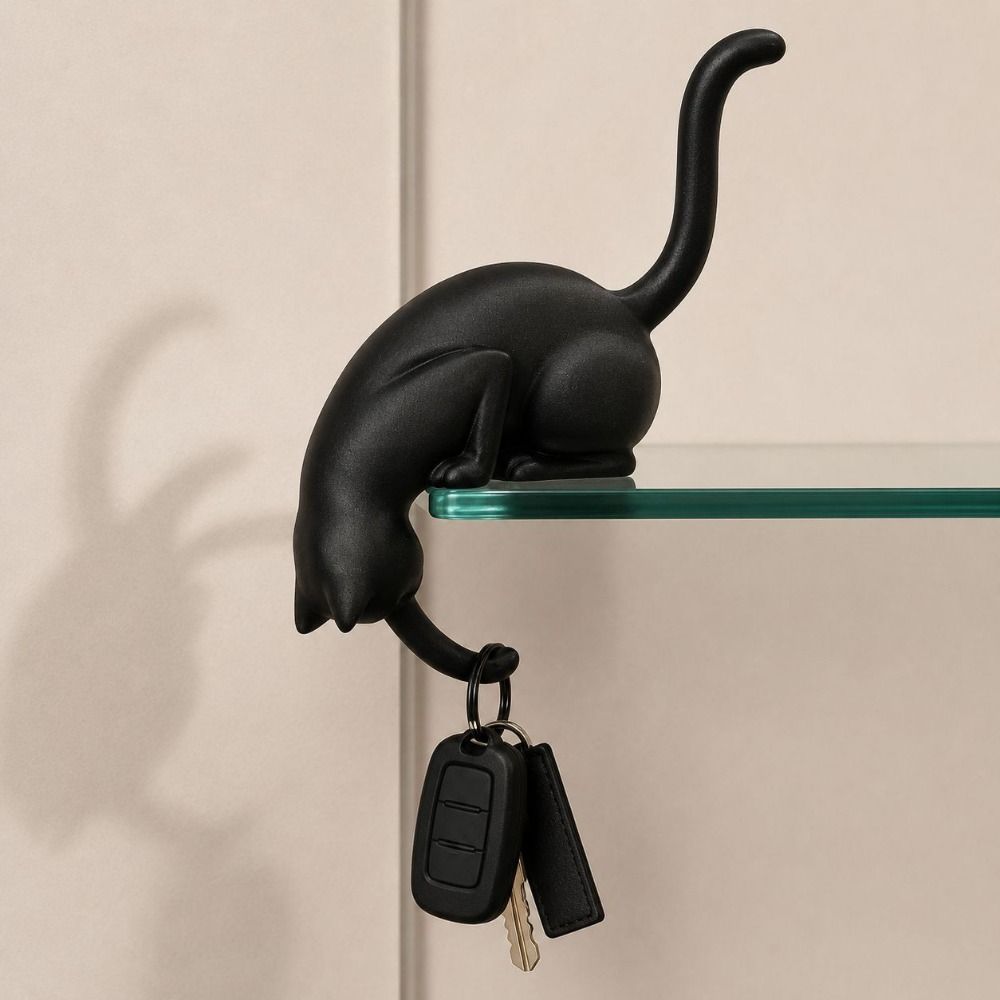 3D Printed Cat-Shaped Wall Hoo - Home Office With Bookshelves ulasan dan harga