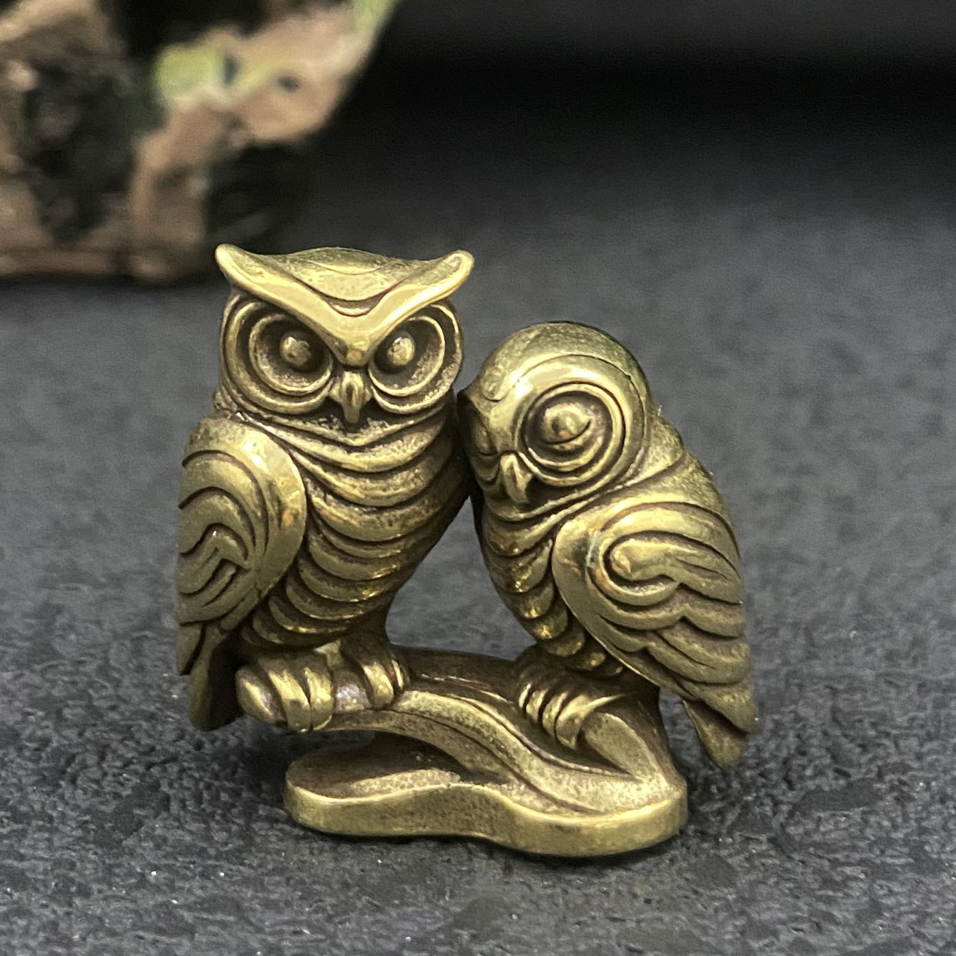 1/2 piece owl brass figurines  - Home Office With Bookshelves ulasan dan harga