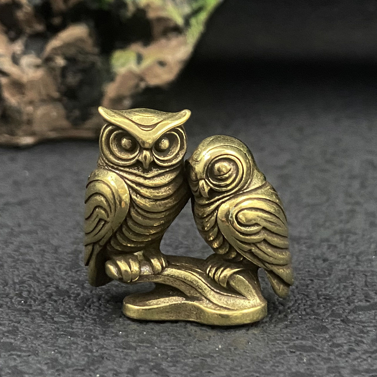 1/2 piece owl brass figurines  - Home Office With Bookshelves ulasan dan harga