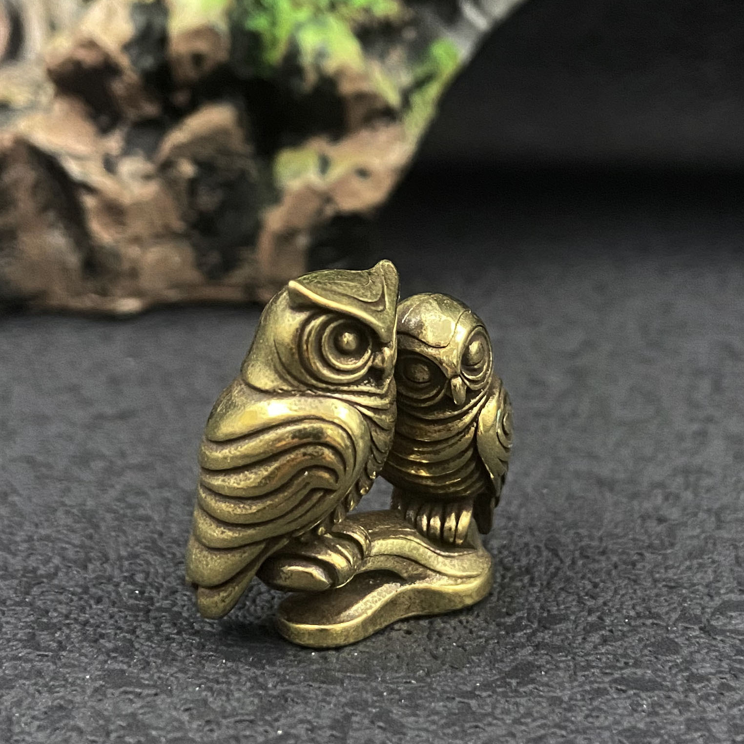 1/2 piece owl brass figurines  - Home Office With Bookshelves ulasan dan harga