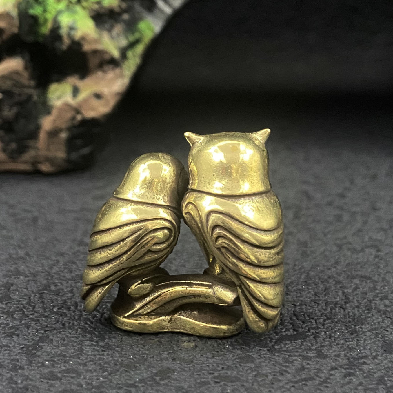 1/2 piece owl brass figurines  - Home Office With Bookshelves ulasan dan harga