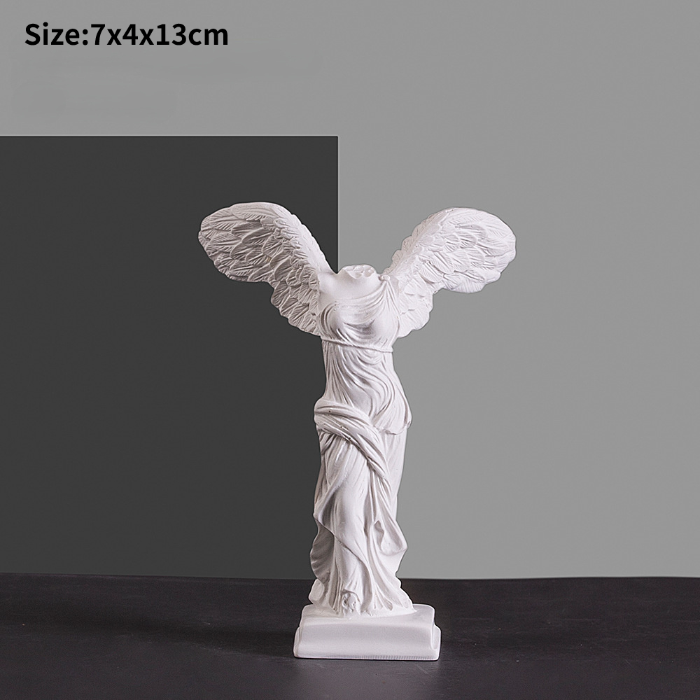 Greek Victory Goddess Statue w - Home Office With Bookshelves ulasan dan harga