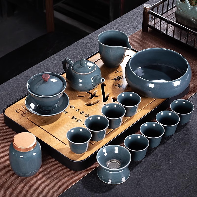 Geyao Kung Fu Tea Set for Home - Home Office Gif ulasan dan harga