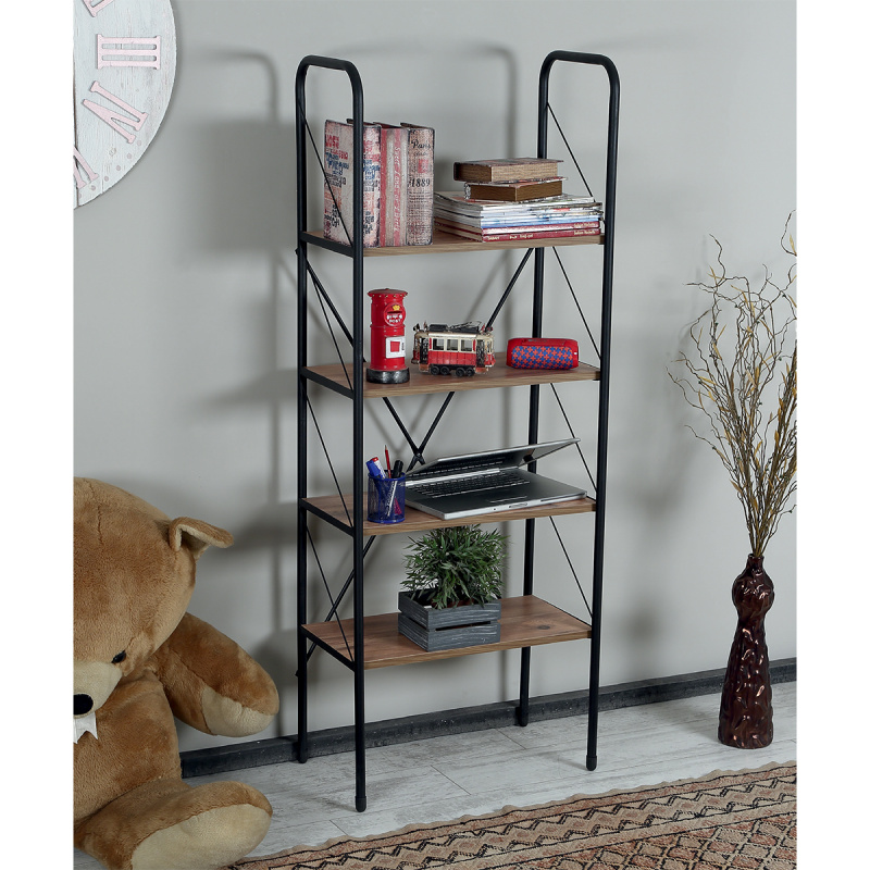 custom.Modern Industrial Metal - Home Office With Bookshelves ulasan dan harga