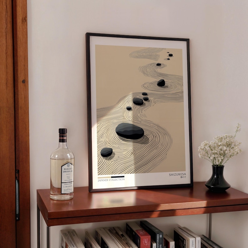 2pcs Japandi Zen Canvas Wall A - Home Office For Two ulasan dan harga