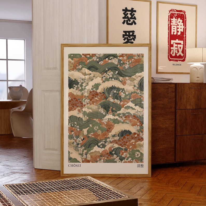 2pcs Japandi Zen Canvas Wall A - Home Office For Two ulasan dan harga