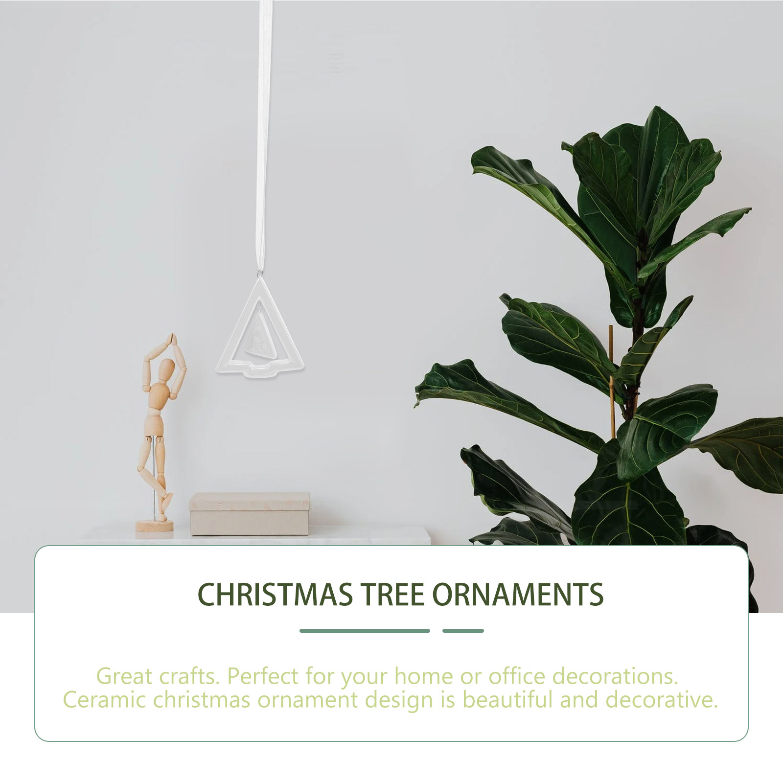 White Ceramic Mini Christmas T - Home Office With Bookshelves ulasan dan harga