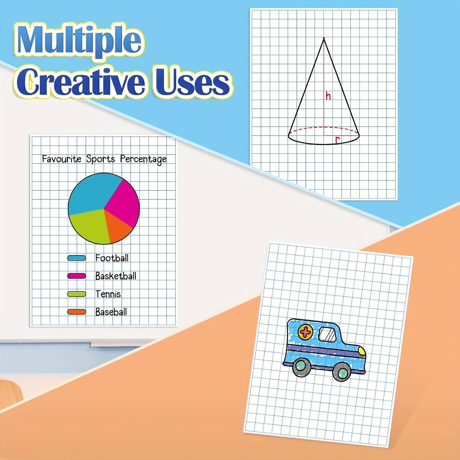 Large Magnetic Grid Writing Bo - Whiteboard Magnetic ulasan dan harga