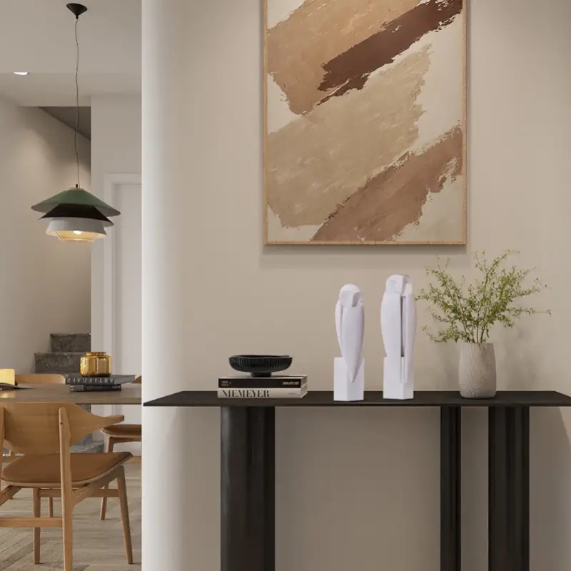 Minimalist Owll Statue Sculptu - Home Office With Bookshelves ulasan dan harga