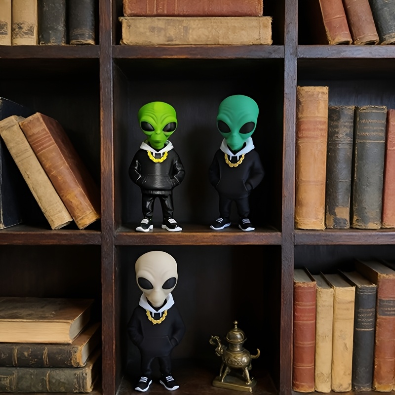 1 Piece Green Alien Figure wit - Home Office With Bookshelves ulasan dan harga