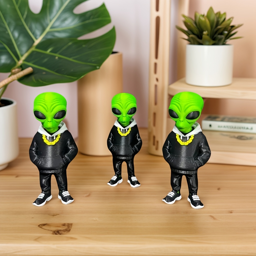 1 Piece Green Alien Figure wit - Home Office With Bookshelves ulasan dan harga