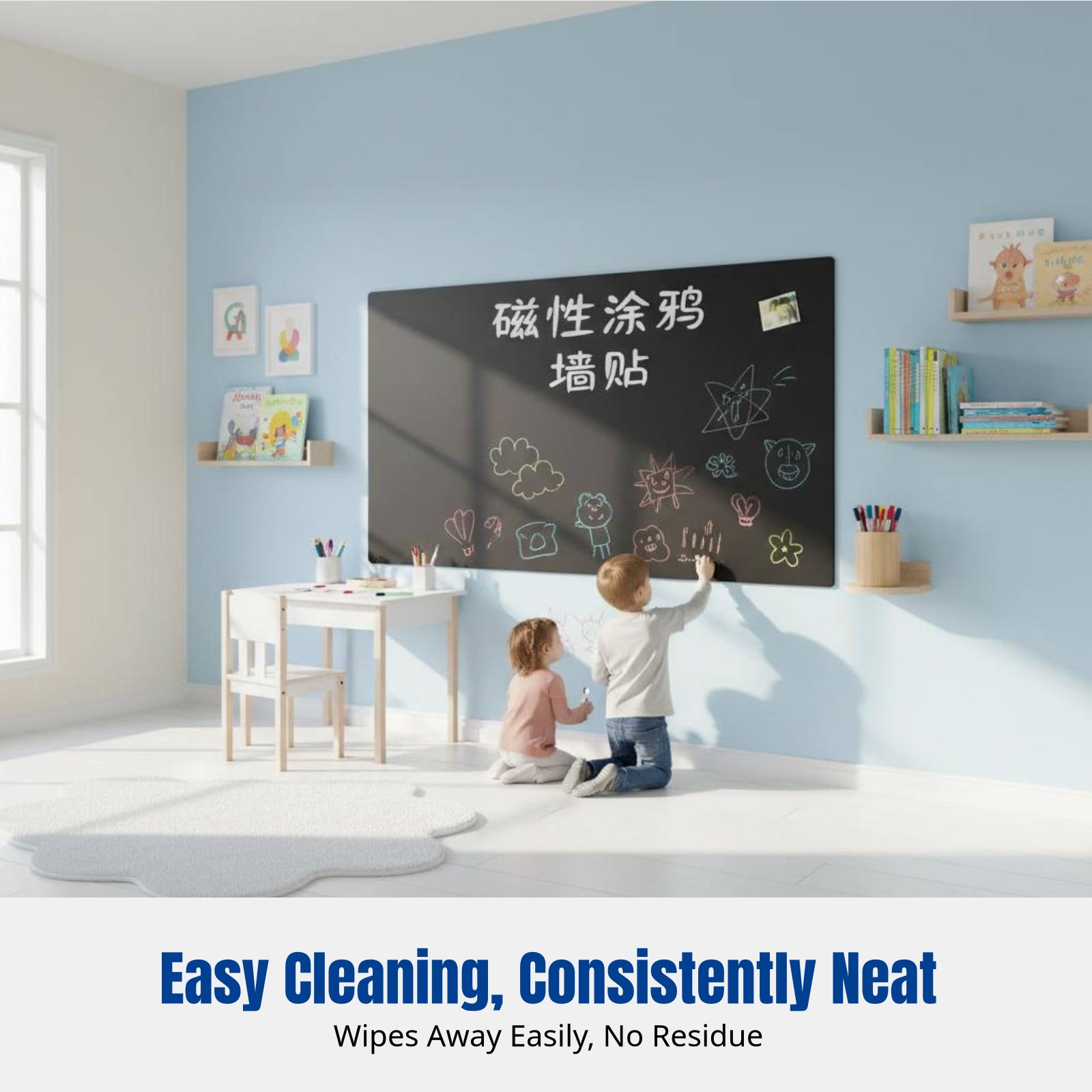 Whiteboard Wall Sticker for Ki - Whiteboard Magnetic ulasan dan harga
