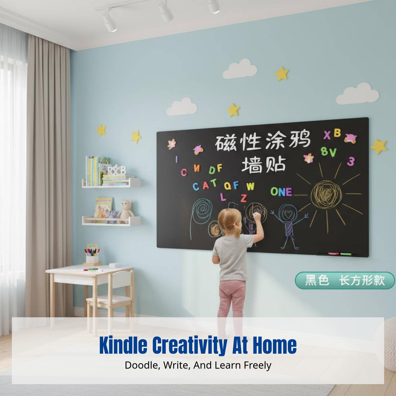 Whiteboard Wall Sticker for Ki - Whiteboard Magnetic ulasan dan harga